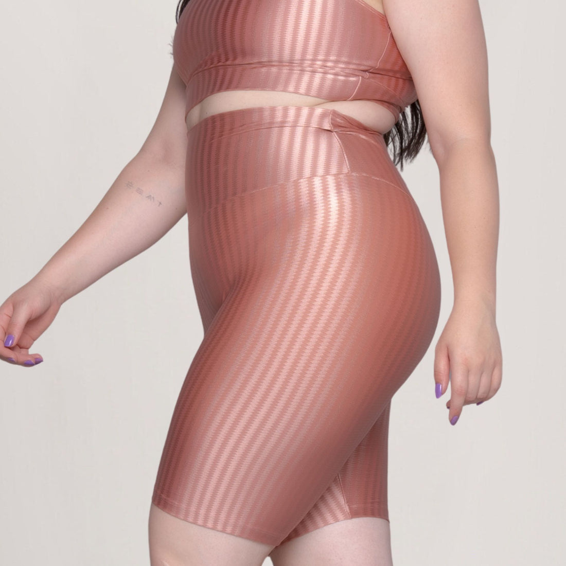 Bermuda New Zig Plus Size Rosa Claro - VEKYO