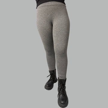 Calça Legging Peluciada Cinza