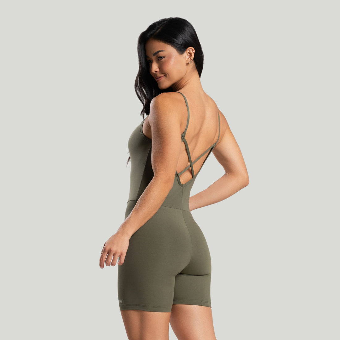 Macaquinho Fitness Costa Cruzada Zero Transparência Verde - VEKYO