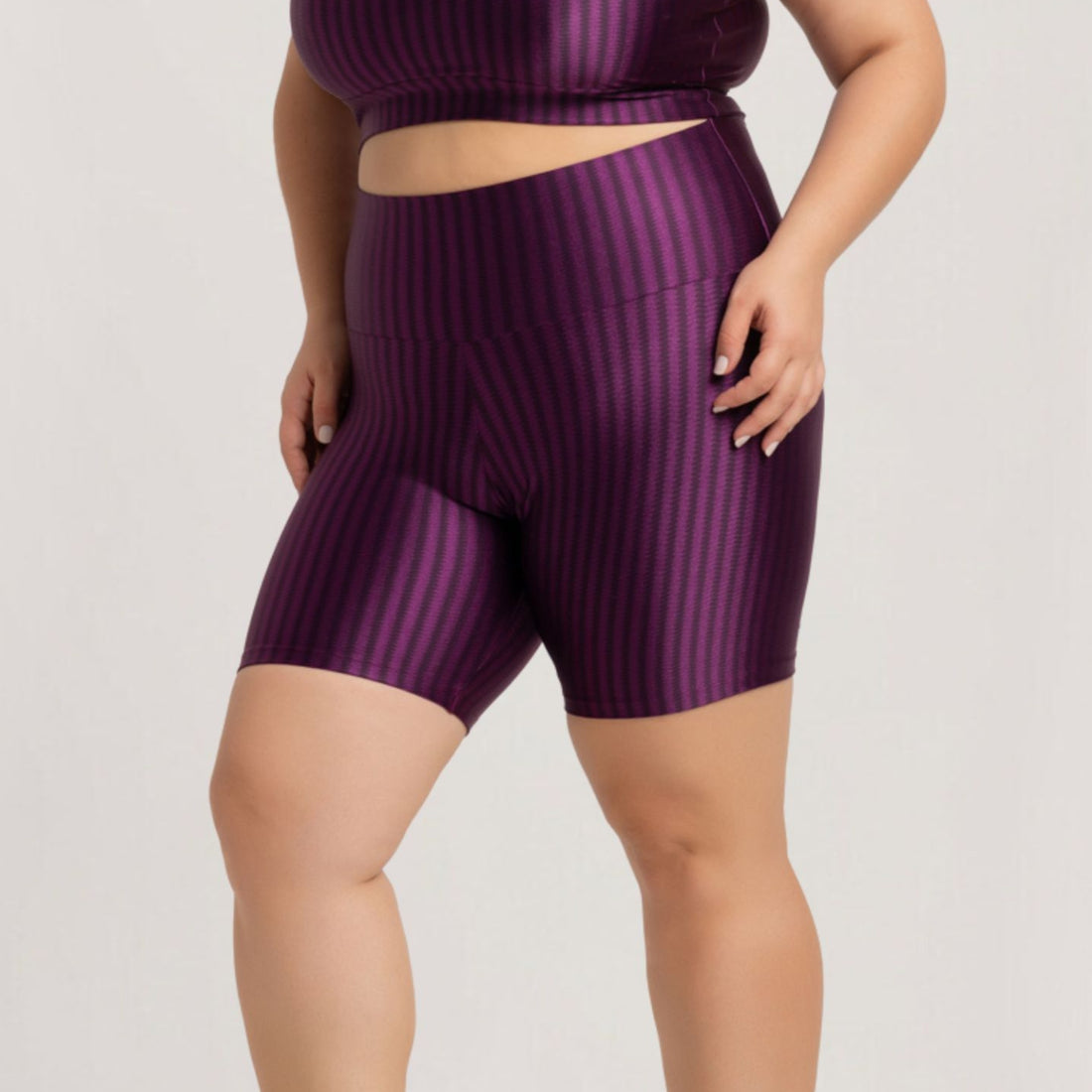Bermuda New Zig Plus Size Roxo - VEKYO