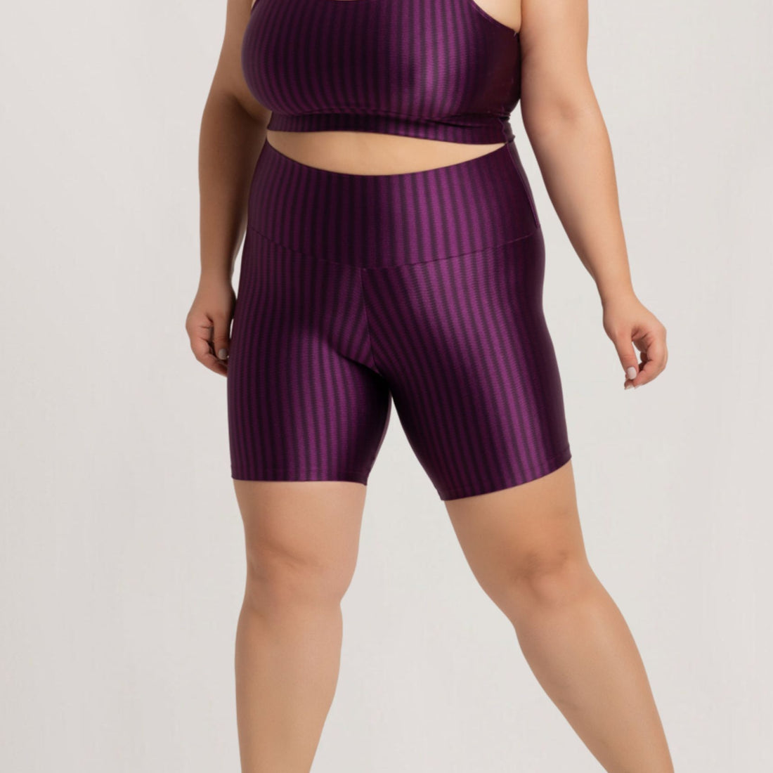 Bermuda New Zig Plus Size Roxo - VEKYO