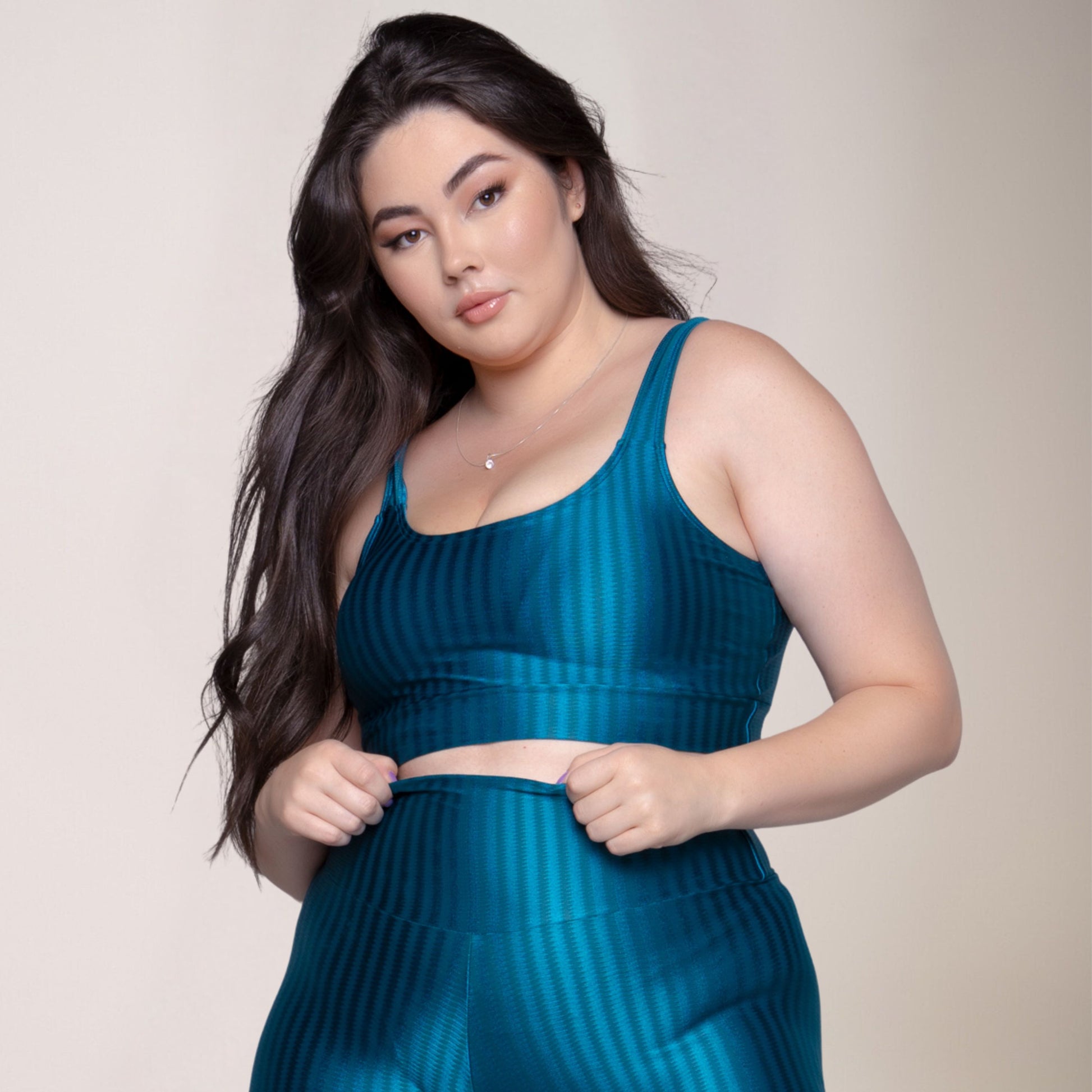 Top Fitness Plus Size New Zig Sem Bojo Azul - VEKYO
