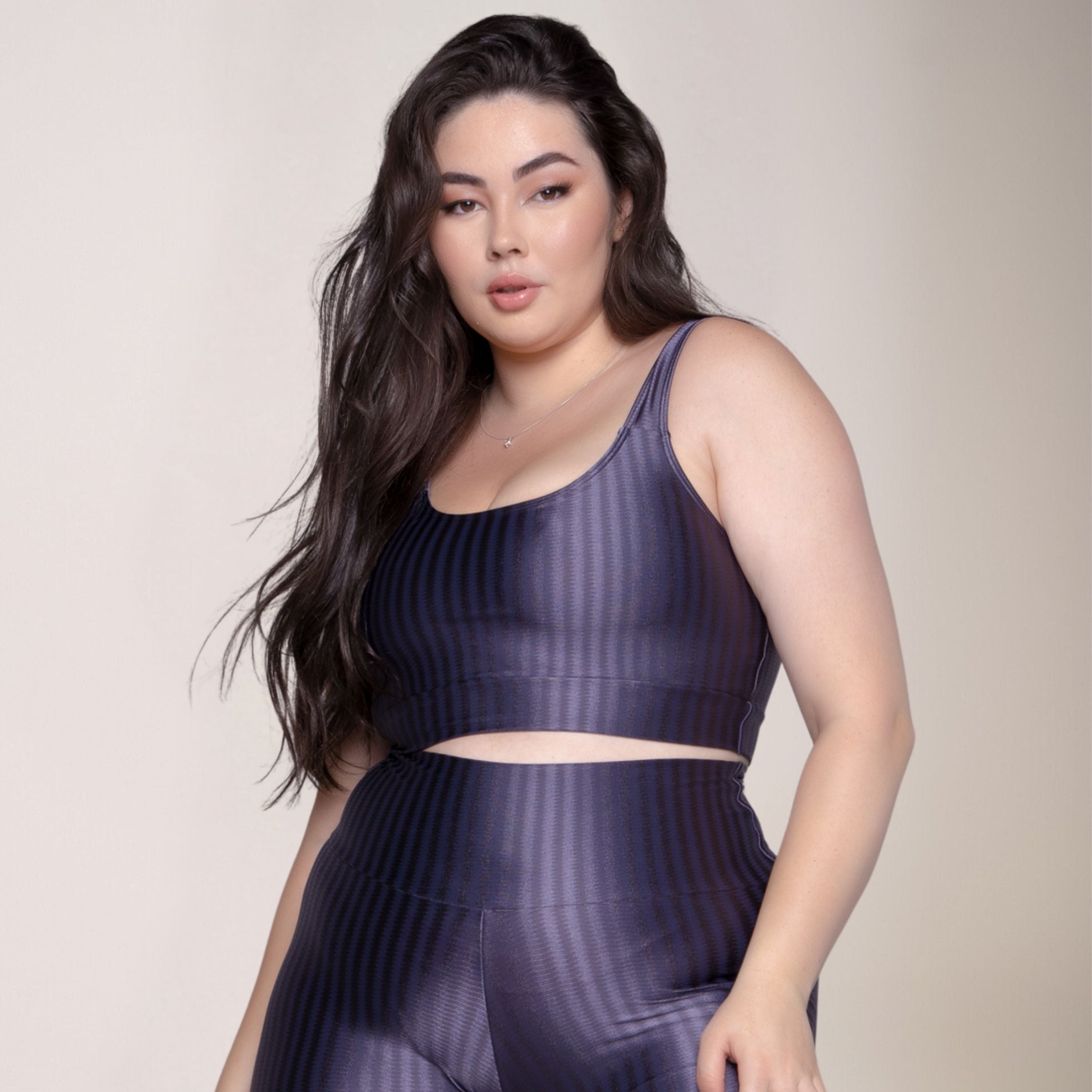 Top Fitness Plus Size New Zig Sem Bojo Cinza - VEKYO