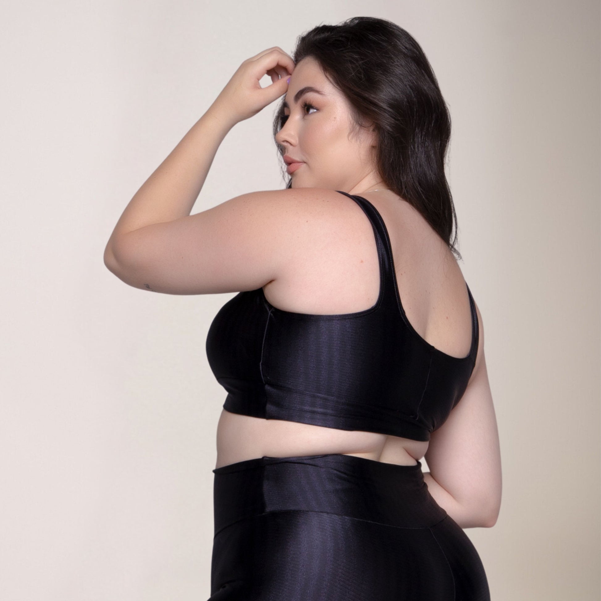 Top Fitness Plus Size New Zig Sem Bojo Preto - VEKYO