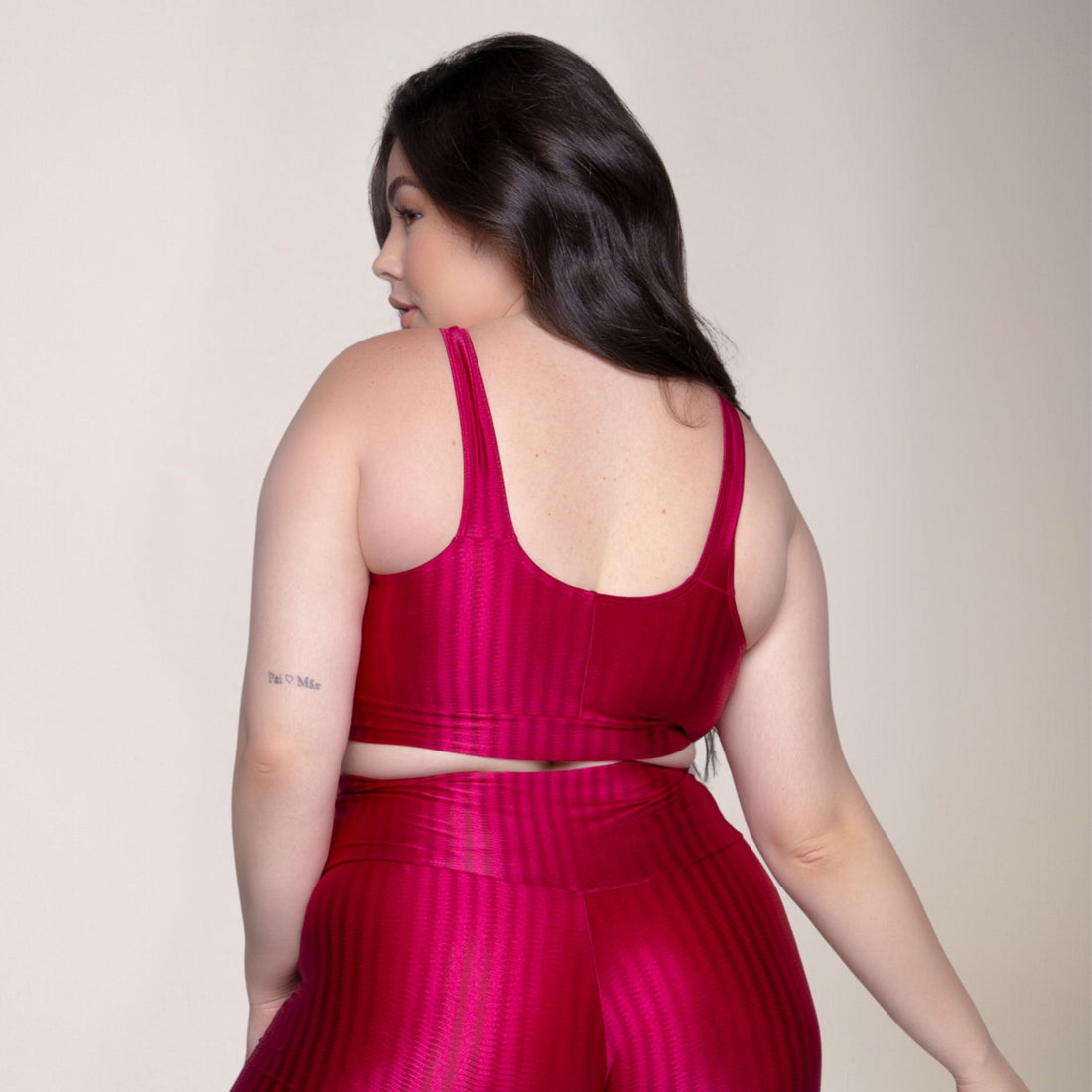 Top Fitness Plus Size New Zig Sem Bojo Rosa Escuro - VEKYO