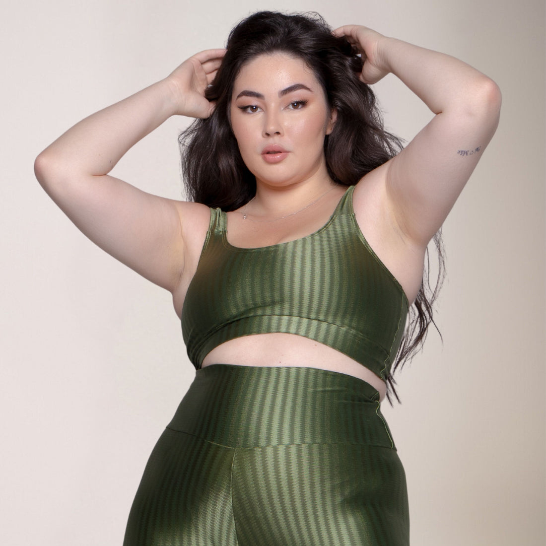 Top Fitness Plus Size New Zig Sem Bojo Verde - VEKYO