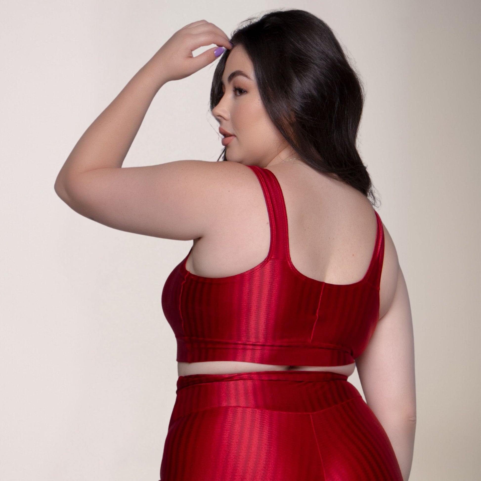 Top Fitness Plus Size New Zig Sem Bojo Vermelho - VEKYO