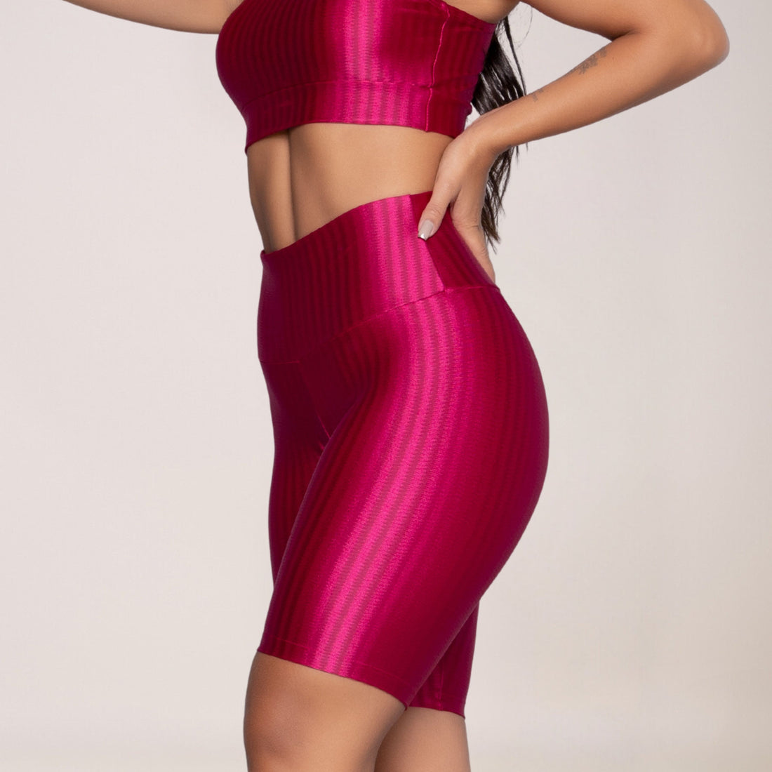 Bermuda New Zig Ciclista Rosa Escuro - VEKYO