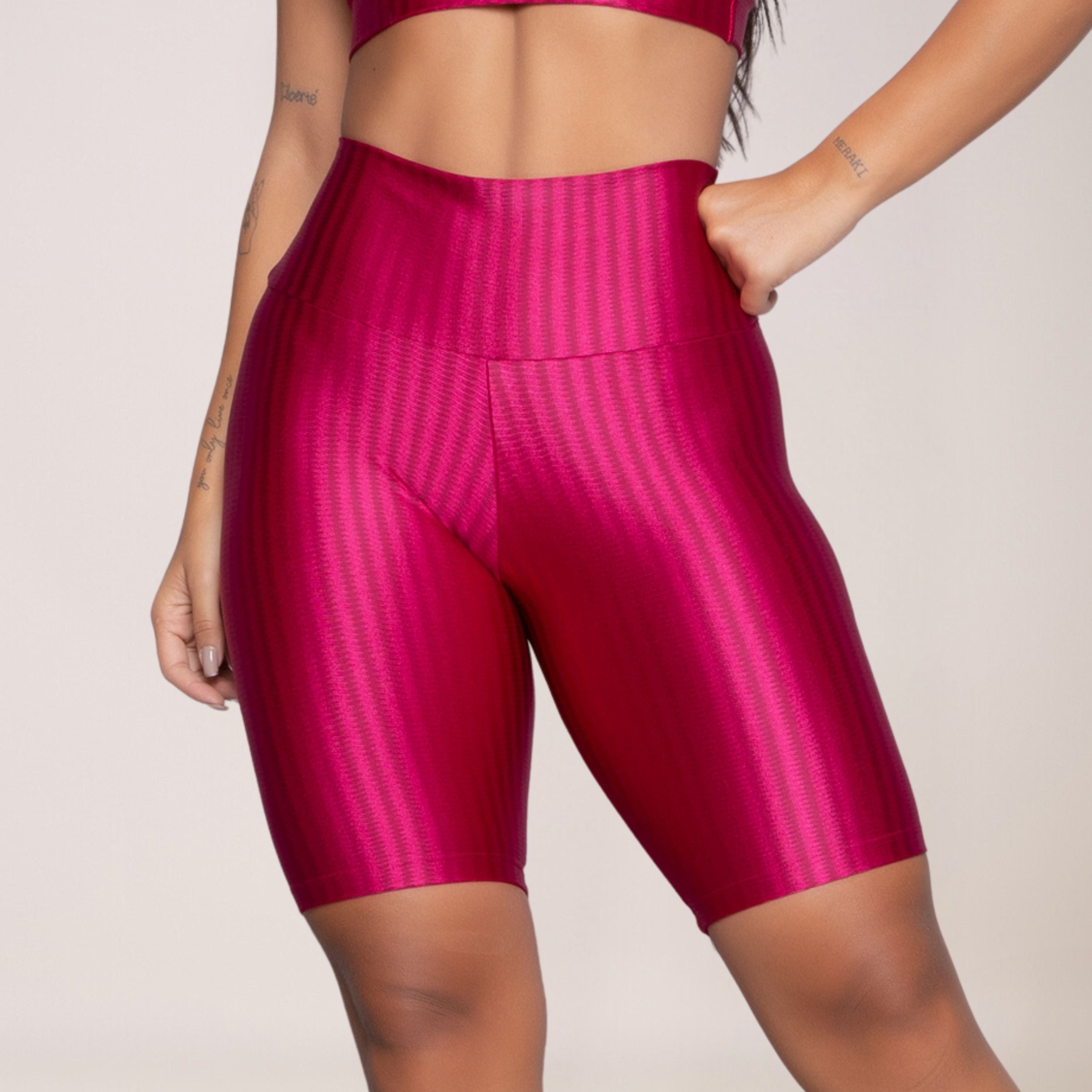 Bermuda New Zig Ciclista Rosa Escuro - VEKYO