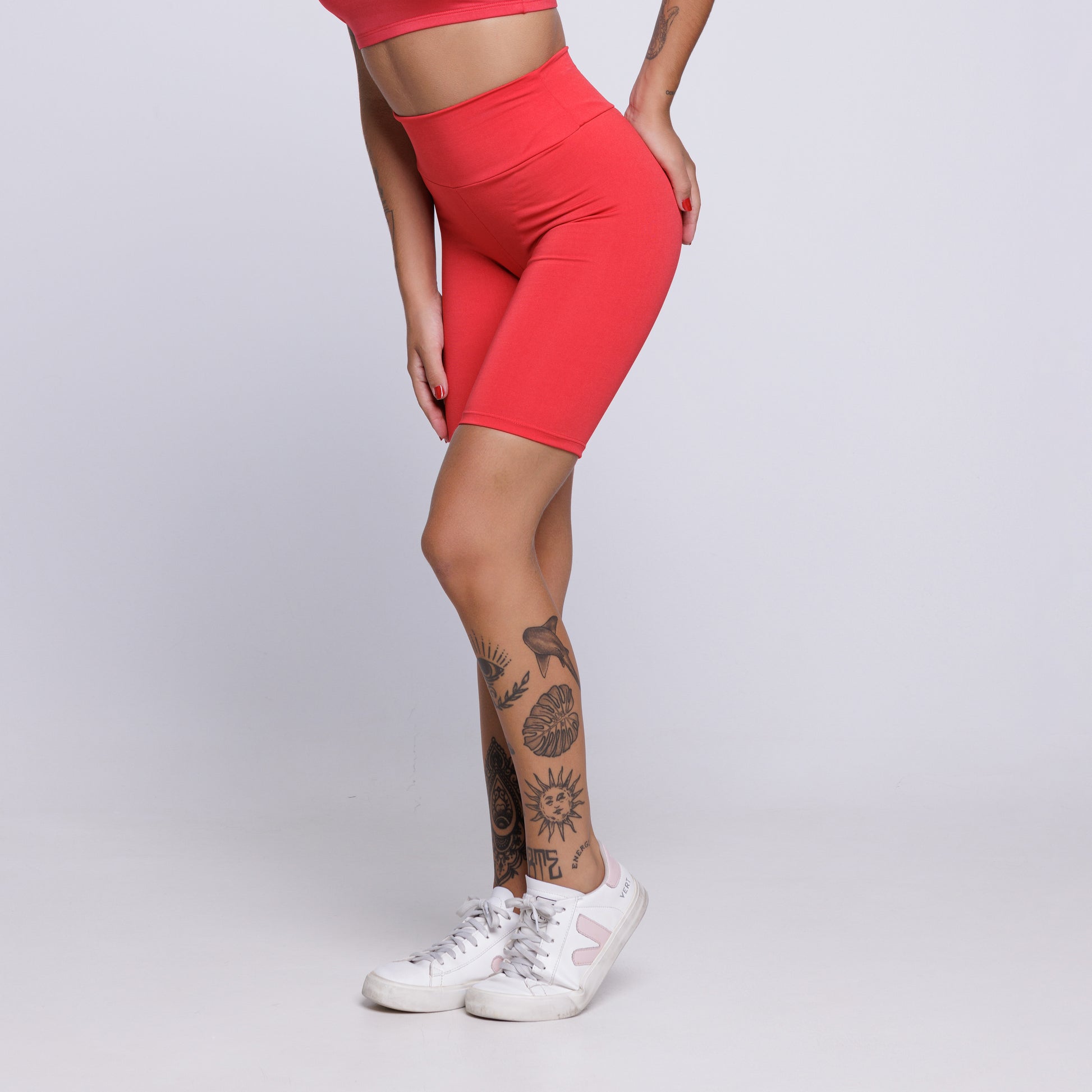 Bermudinha Fitness Suplex Vermelho - VEKYO