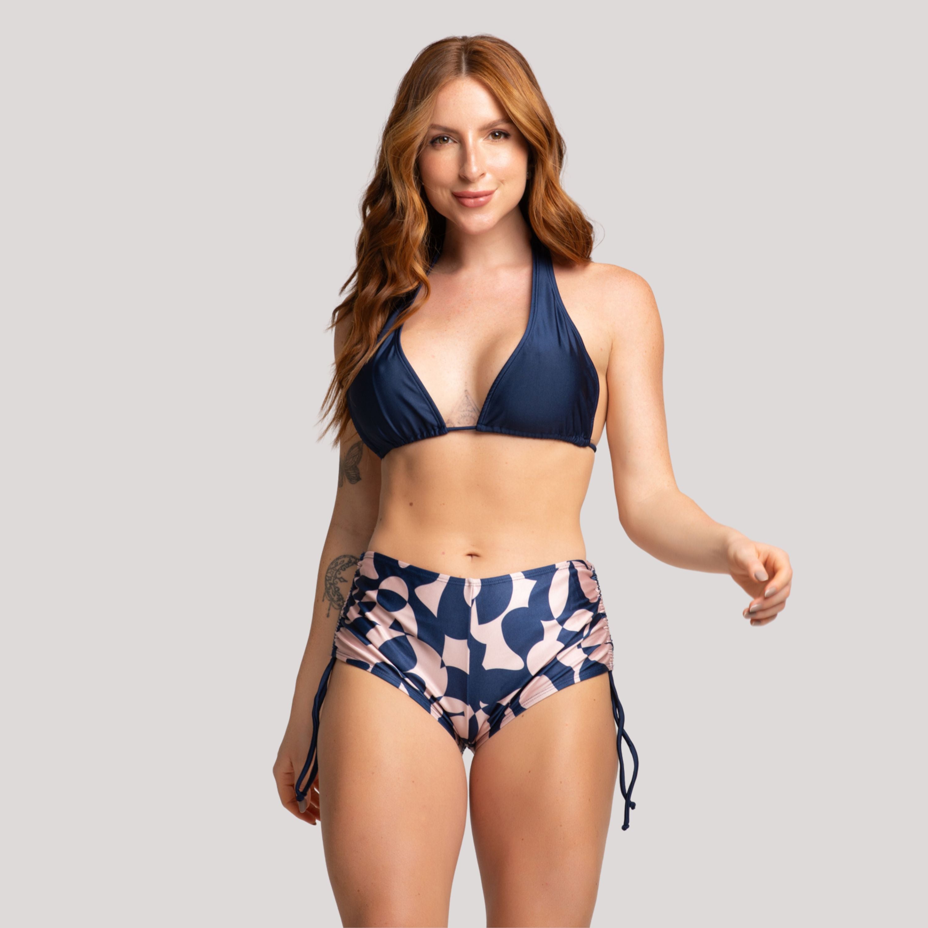 Biquíni Cortinão e Shortinho Marinho - VEKYO