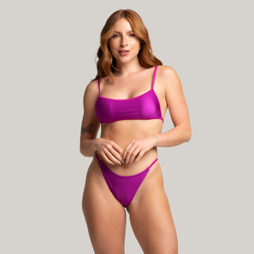 Biquíni Top Canelado Com Bojo Removível Roxo - VEKYO
