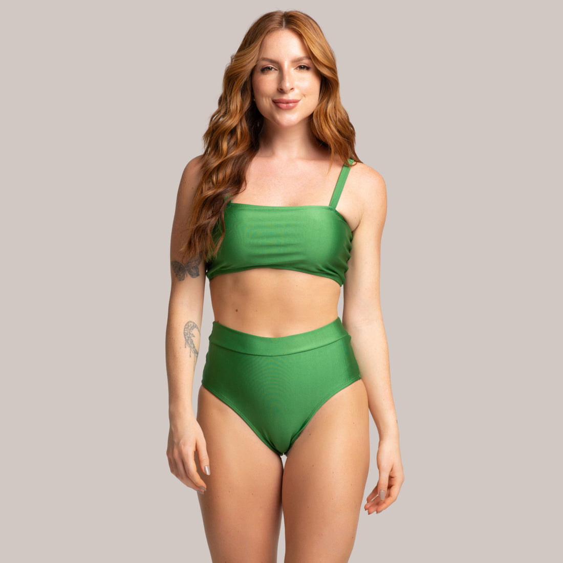Biquíni Top Faixa Cintura Alta Verde - VEKYO