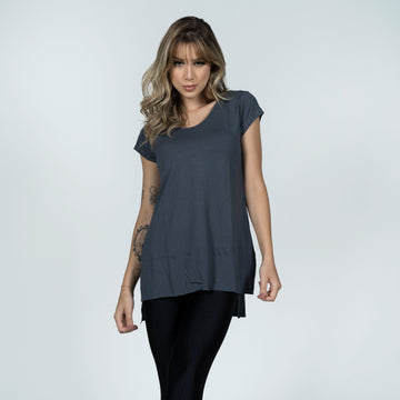 Blusa Fitness Feminina Tapa Bumbum Chumbo - VEKYO