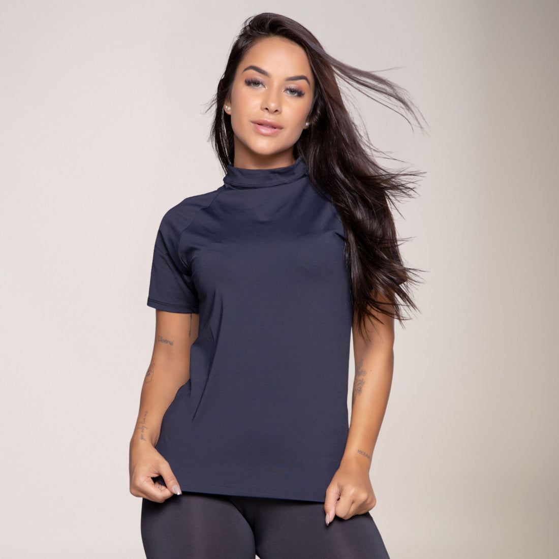 Blusa Térmica Segunda Pele Proteção UV+ Manga Curta Preto - VEKYO