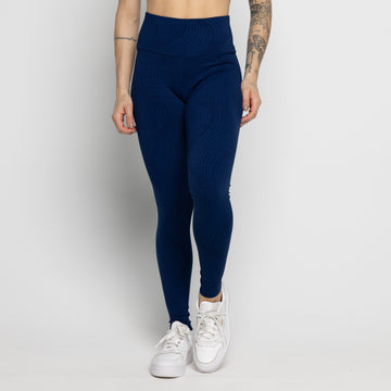 Calça Legging Fitness Jacquard Marinho - VEKYO