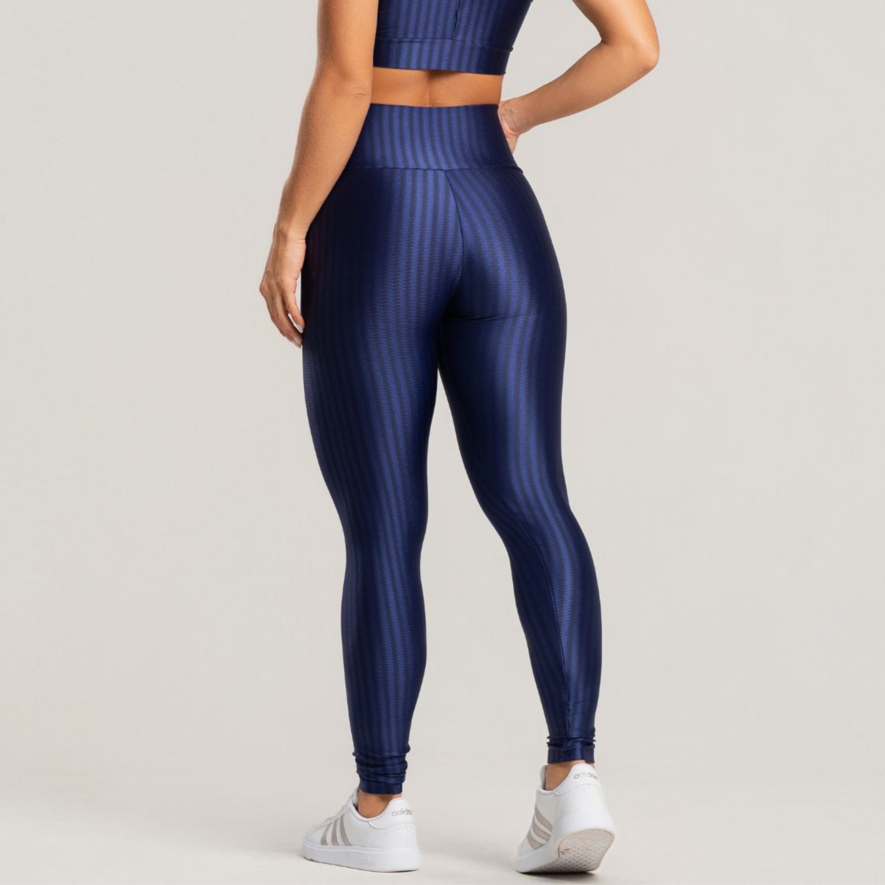 Calça Legging Fitness New Zig Poliamida Marinho - VEKYO