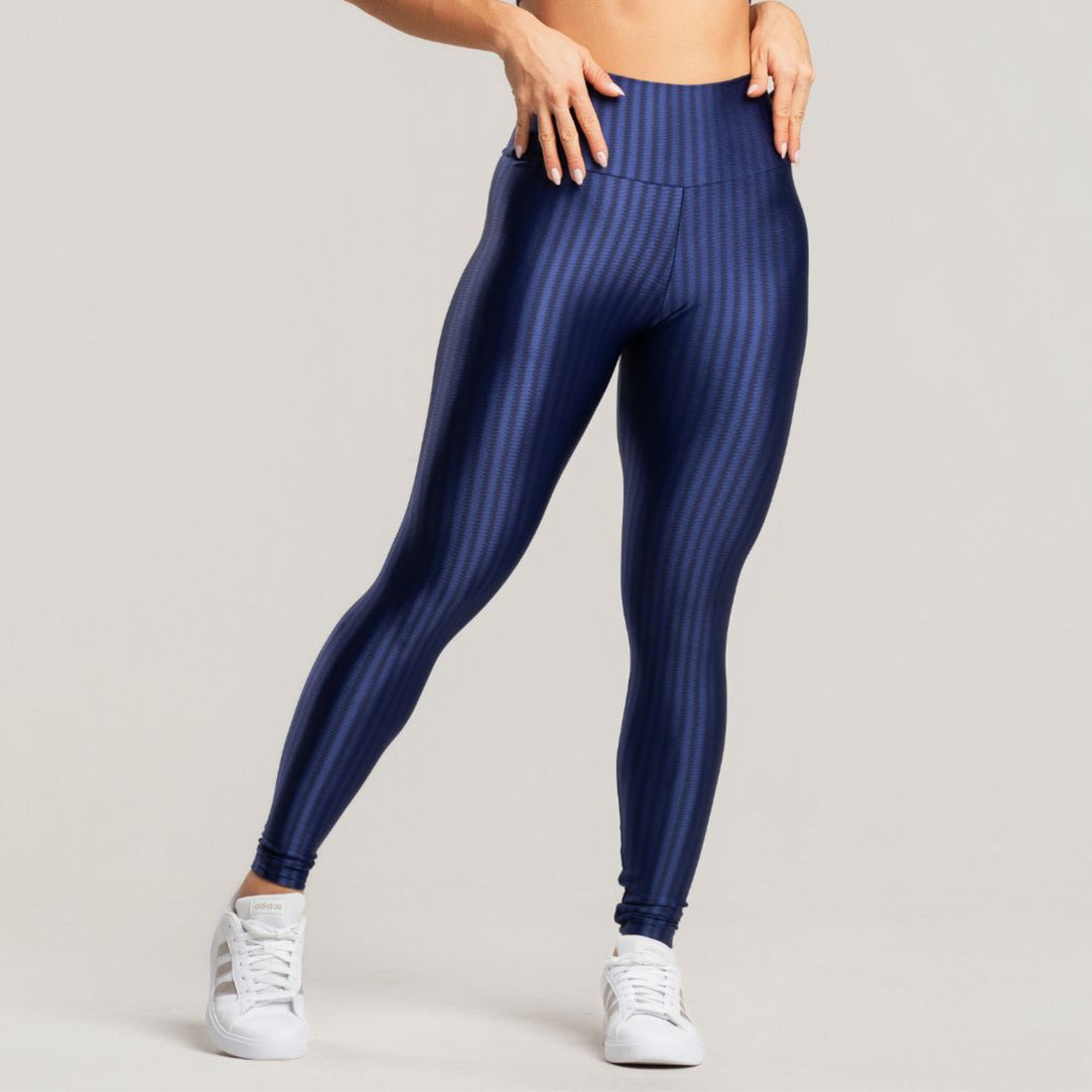 Calça Legging Fitness New Zig Poliamida Marinho - VEKYO