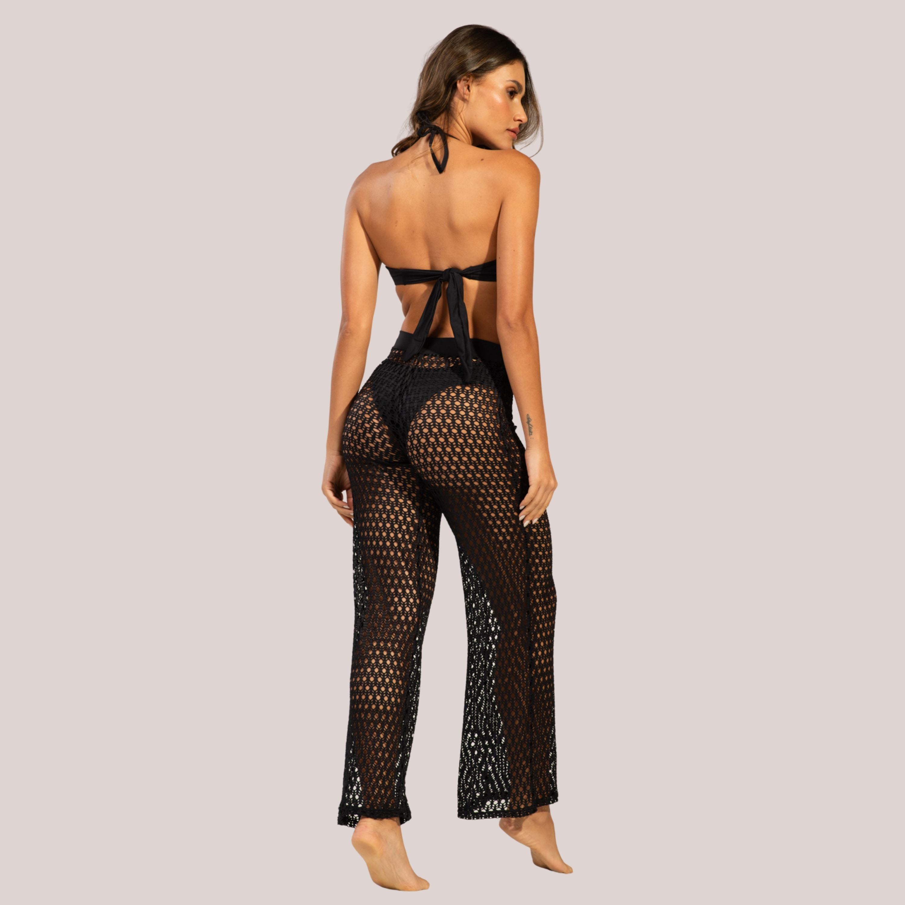 Calça Saída de Praia Preta - VEKYO