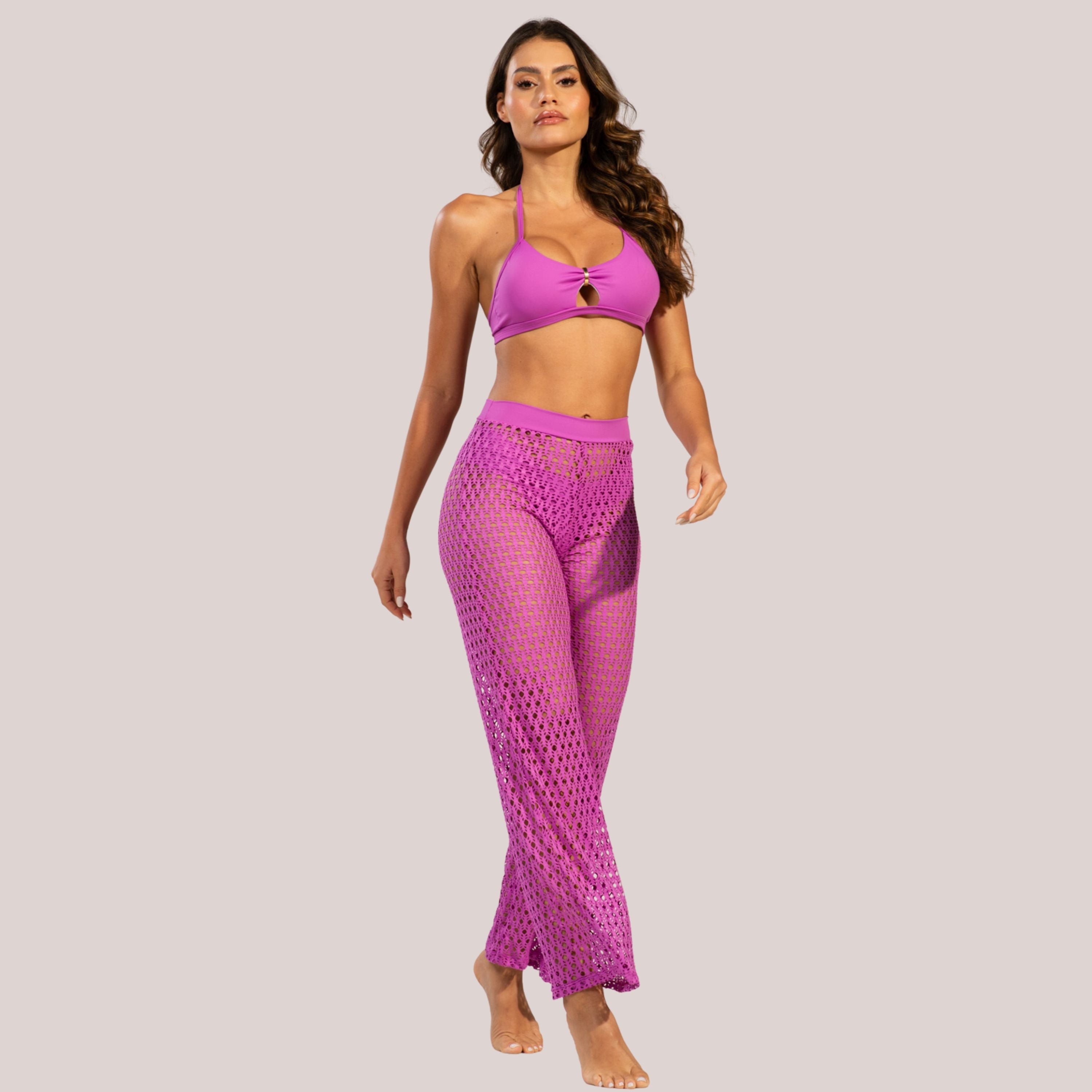 Calça Saída de Praia Roxo - VEKYO