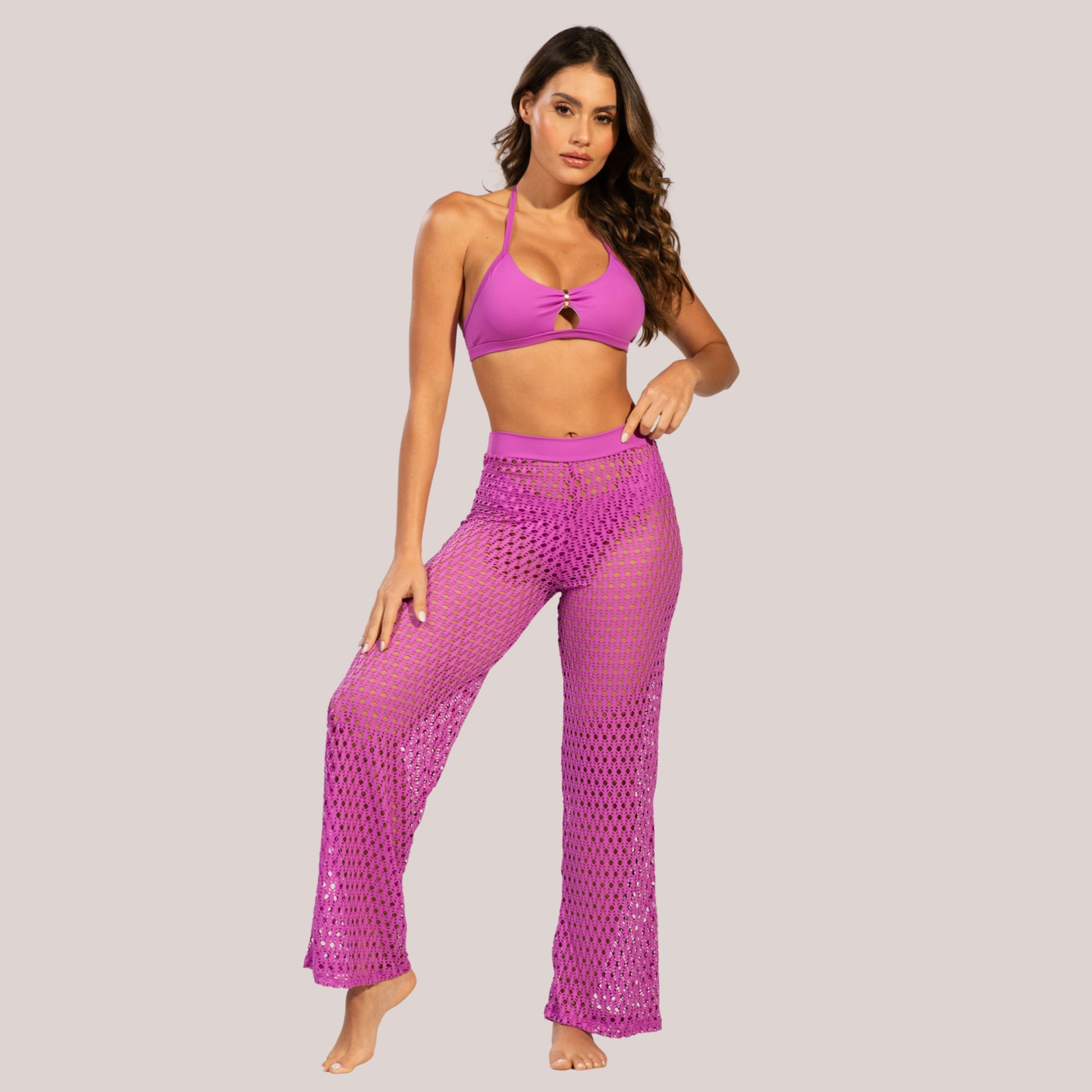 Calça Saída de Praia Roxo - VEKYO