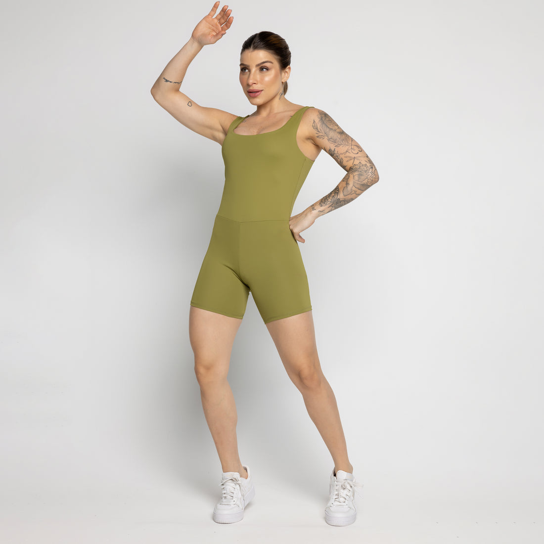 Macaquinho Fitness Not So Basic Pistache - VEKYO