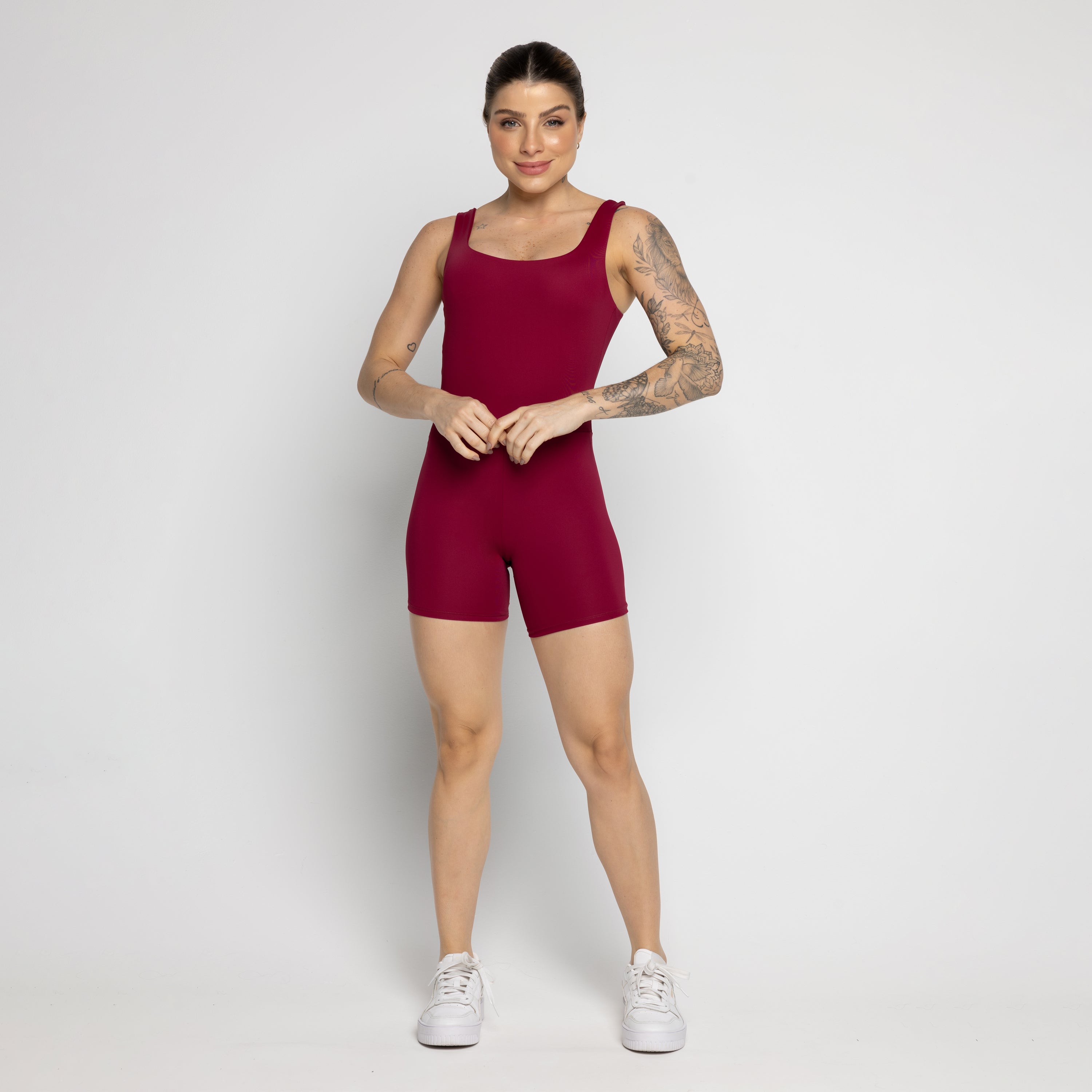 Macaquinho Fitness Not So Basic Vinho - VEKYO