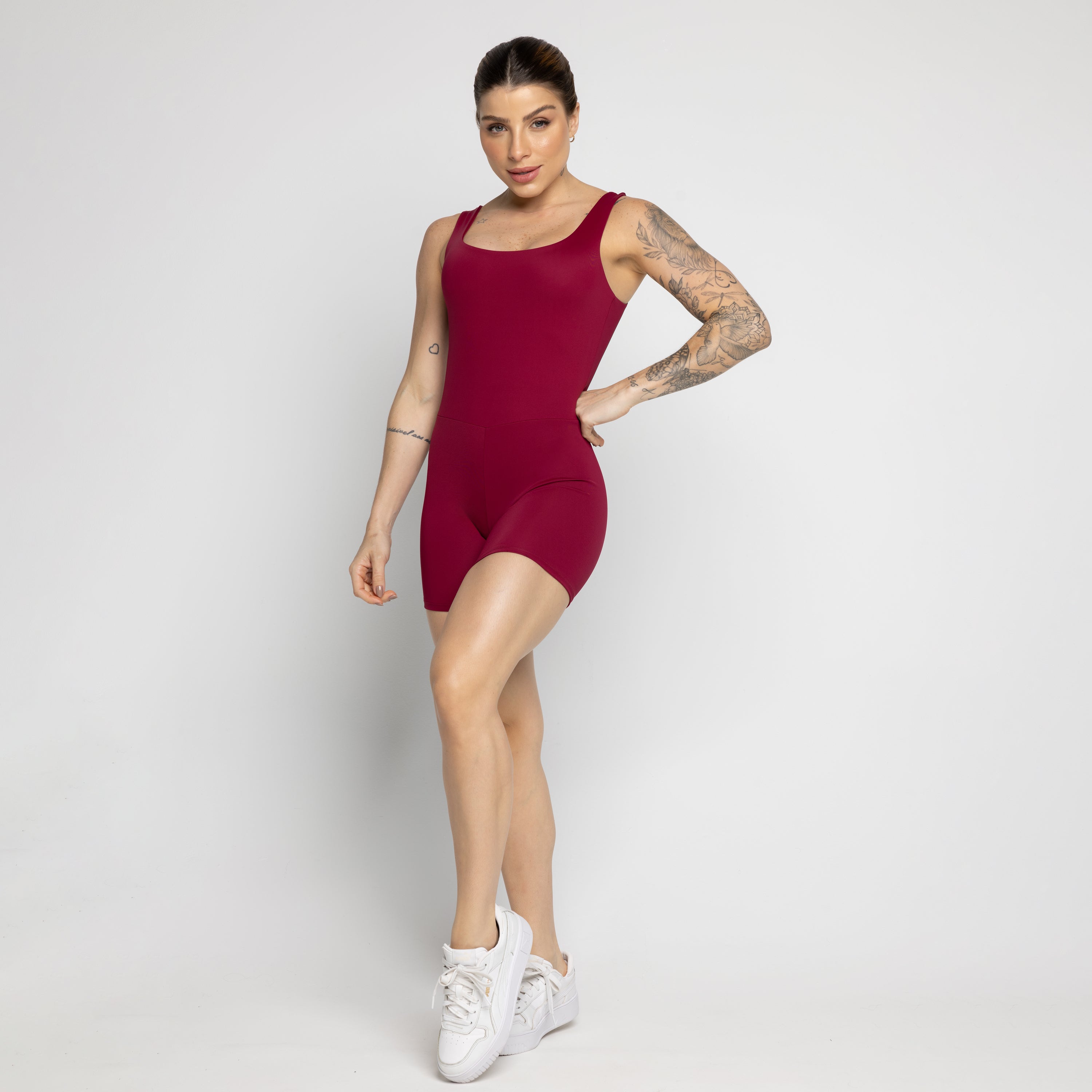 Macaquinho Fitness Not So Basic Vinho - VEKYO