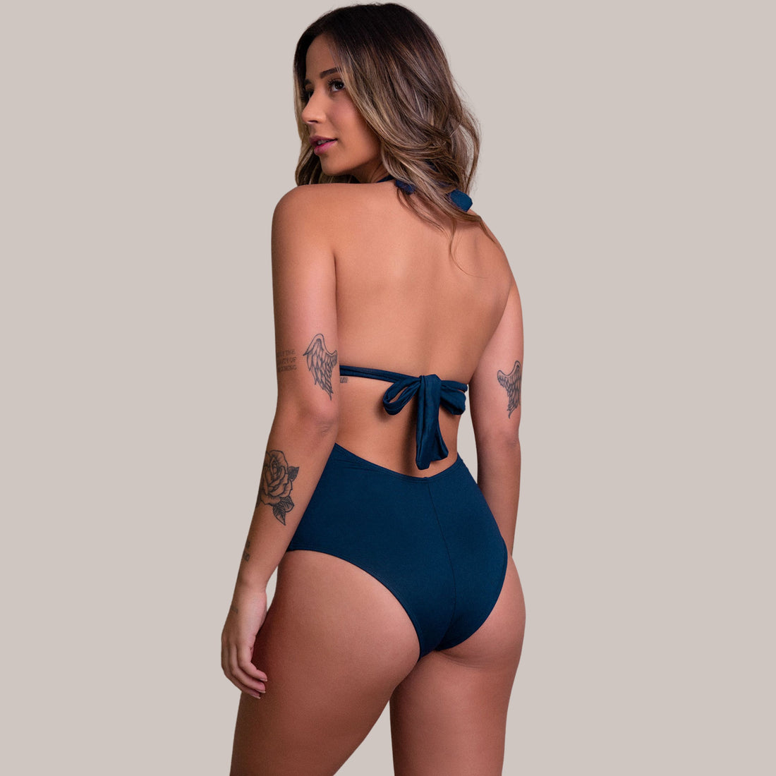 Maiô Body Frente Única Marinho - VEKYO