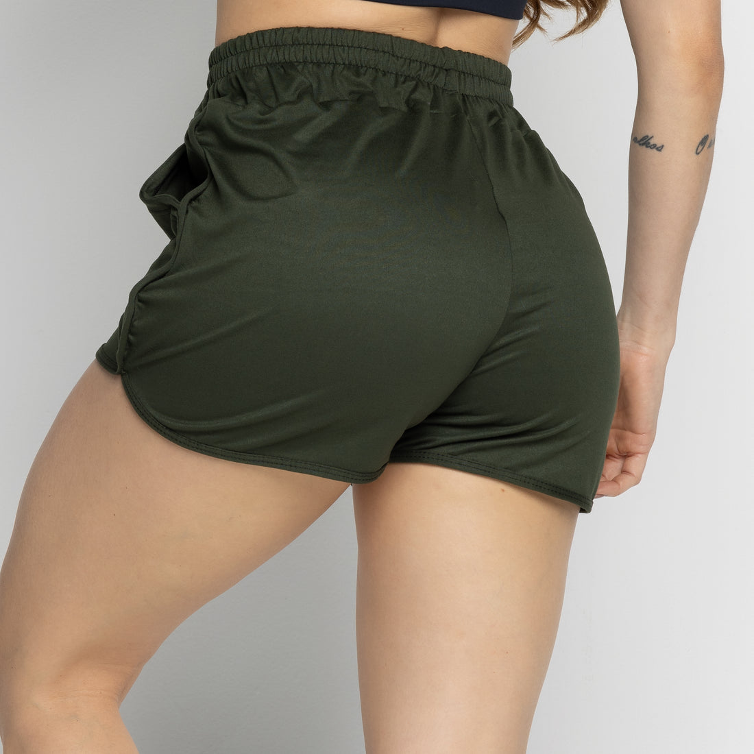 Short Esportivo Com Bolso Verde Escuro - VEKYO