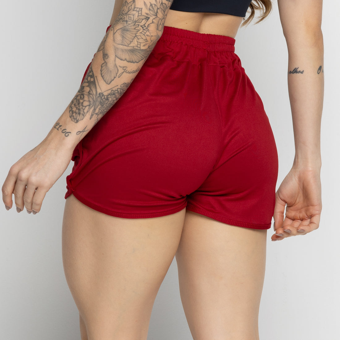 Short Esportivo Com Bolso Vermelho - VEKYO