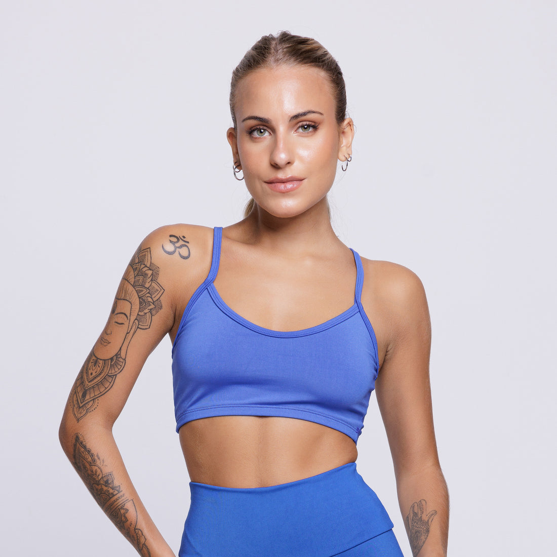 Top Fitness Nadador Feminino Alça Fina Sem Bojo Royal - VEKYO