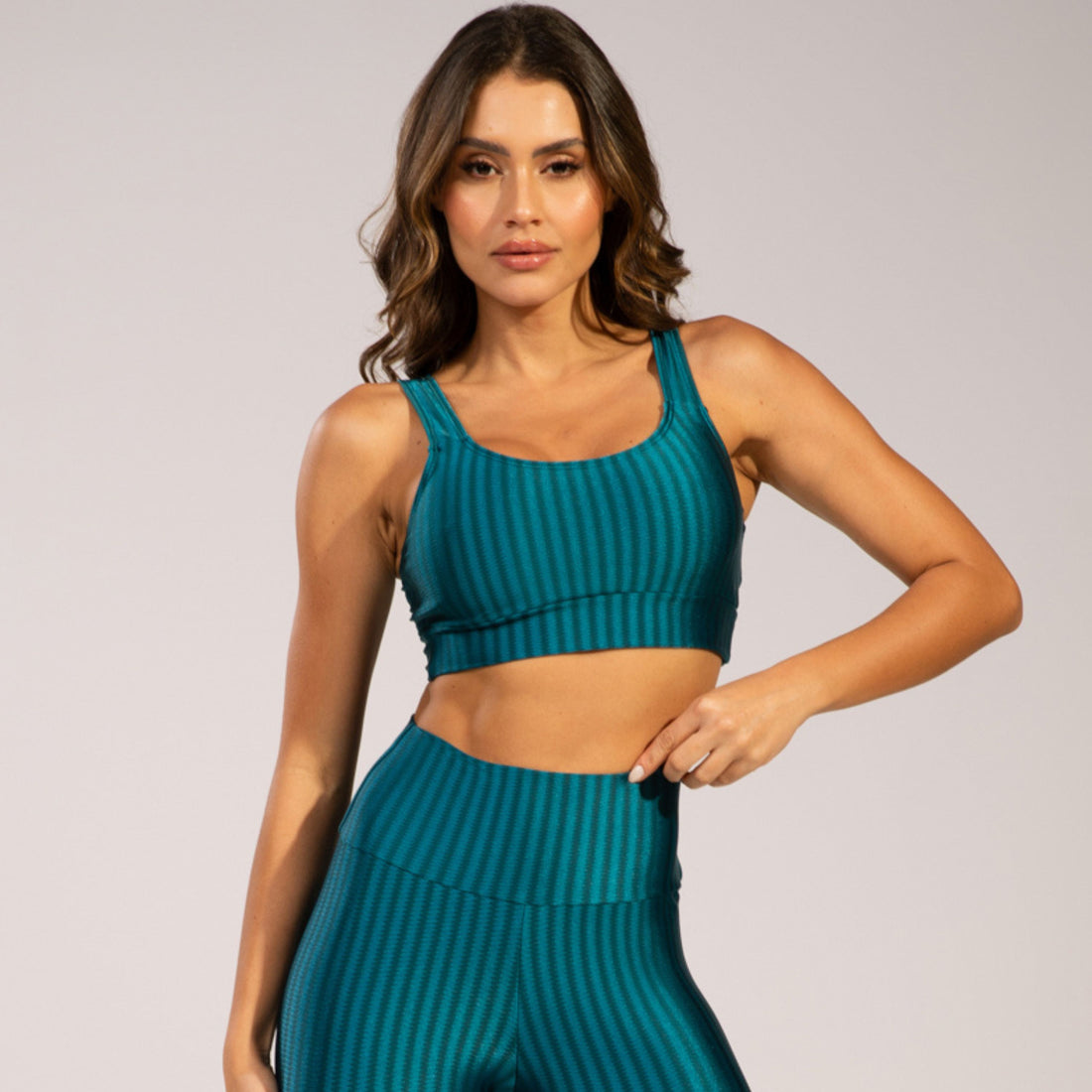 Top Fitness New Zig Com Bojo Removível Azul - VEKYO