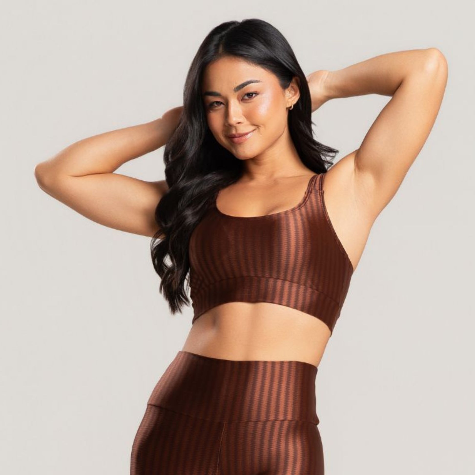 Top Fitness New Zig Com Bojo Removível Marrom - VEKYO