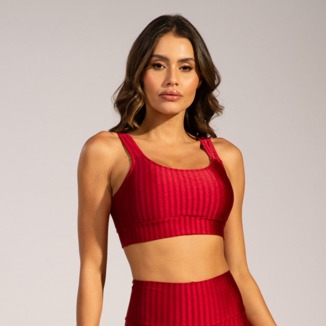 Top Fitness New Zig Com Bojo Removível Vermelho - VEKYO