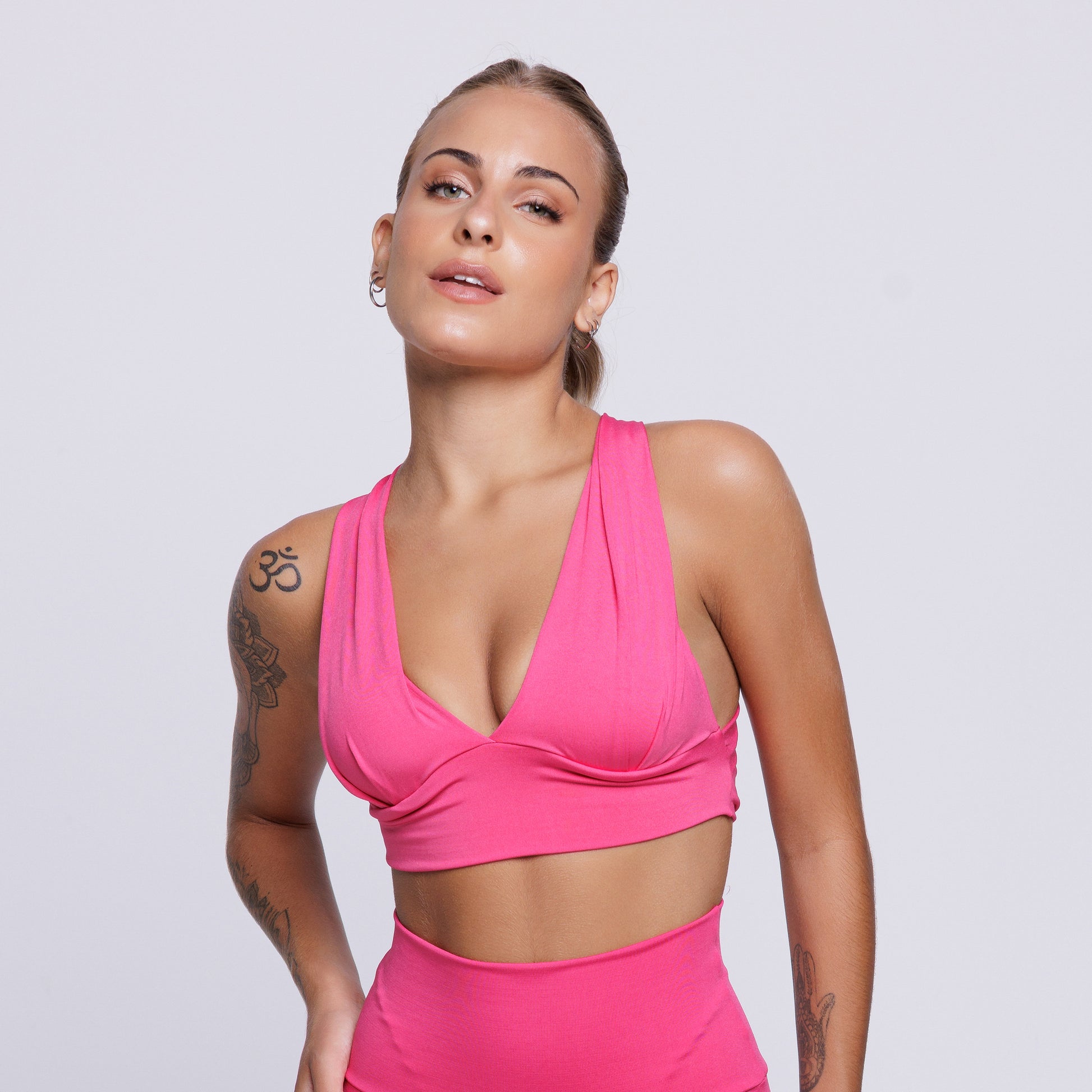 Top Suplex Feminino com Bojo Costa Cruzada Rosa - VEKYO