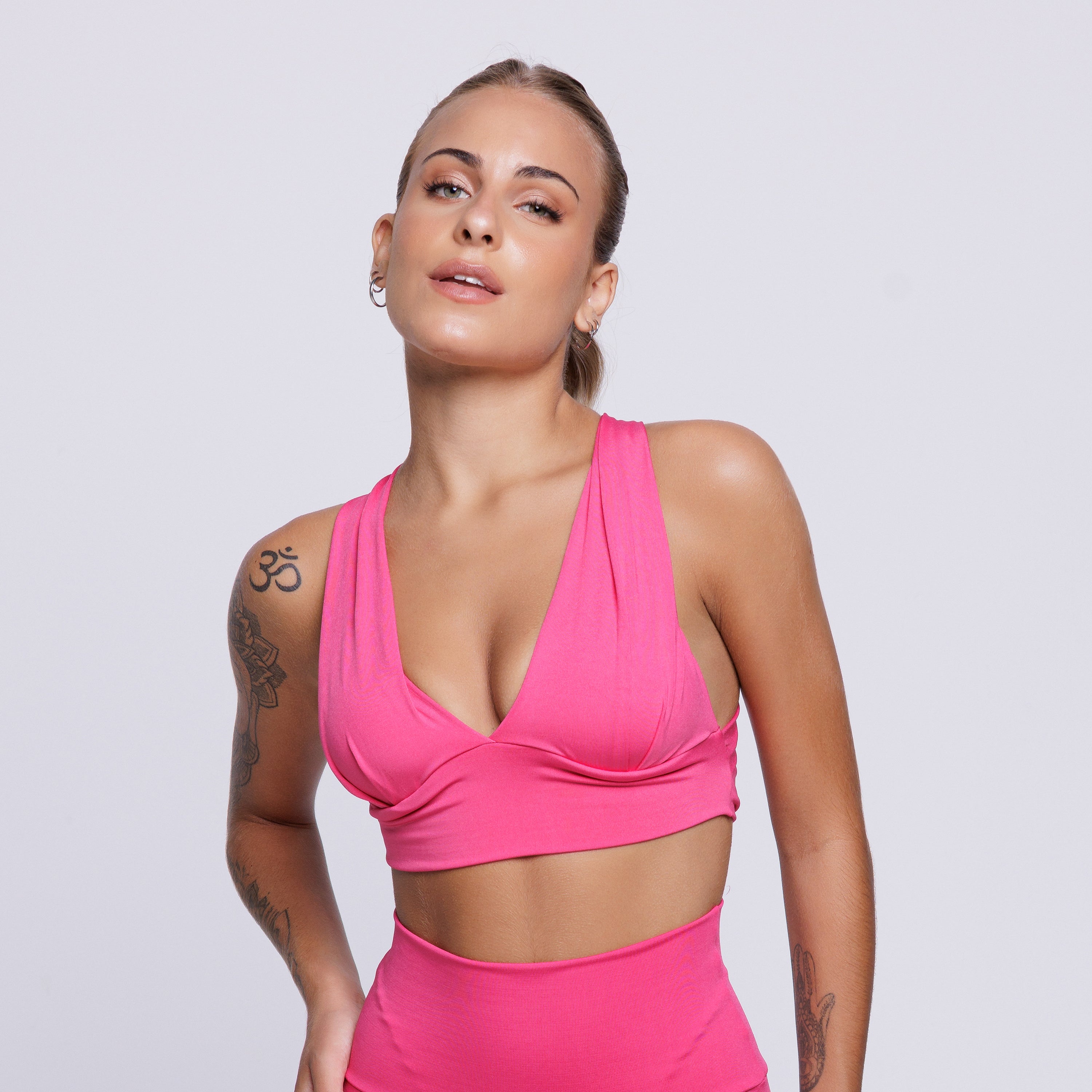 Top Suplex Feminino com Bojo Costa Cruzada Rosa - VEKYO