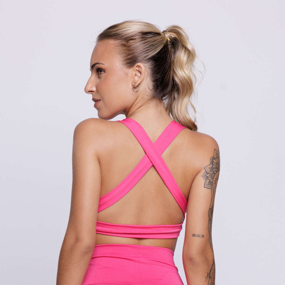 Top Suplex Feminino com Bojo Costa Cruzada Rosa - VEKYO