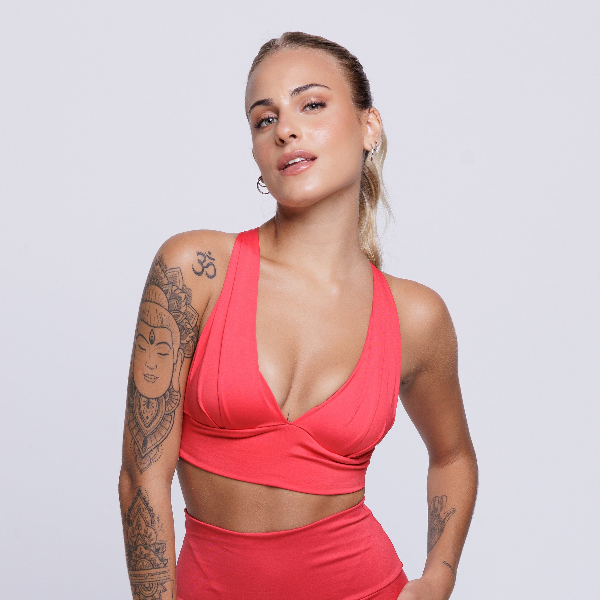 Top Suplex Feminino com Bojo Costa Cruzada Vermelho - VEKYO