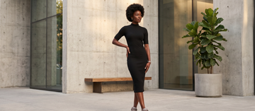 O Vestido Midi Gola Alta Canelado Preto: O Guia Definitivo para Incorporar Esta Peça-Chave ao Seu Estilo Pessoal