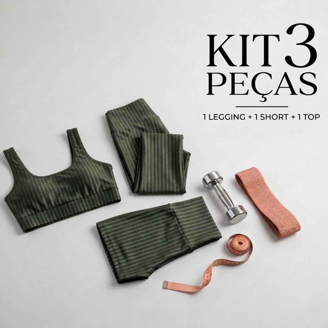 Kit Top + Calça + Short New Zig Verde - VEKYO