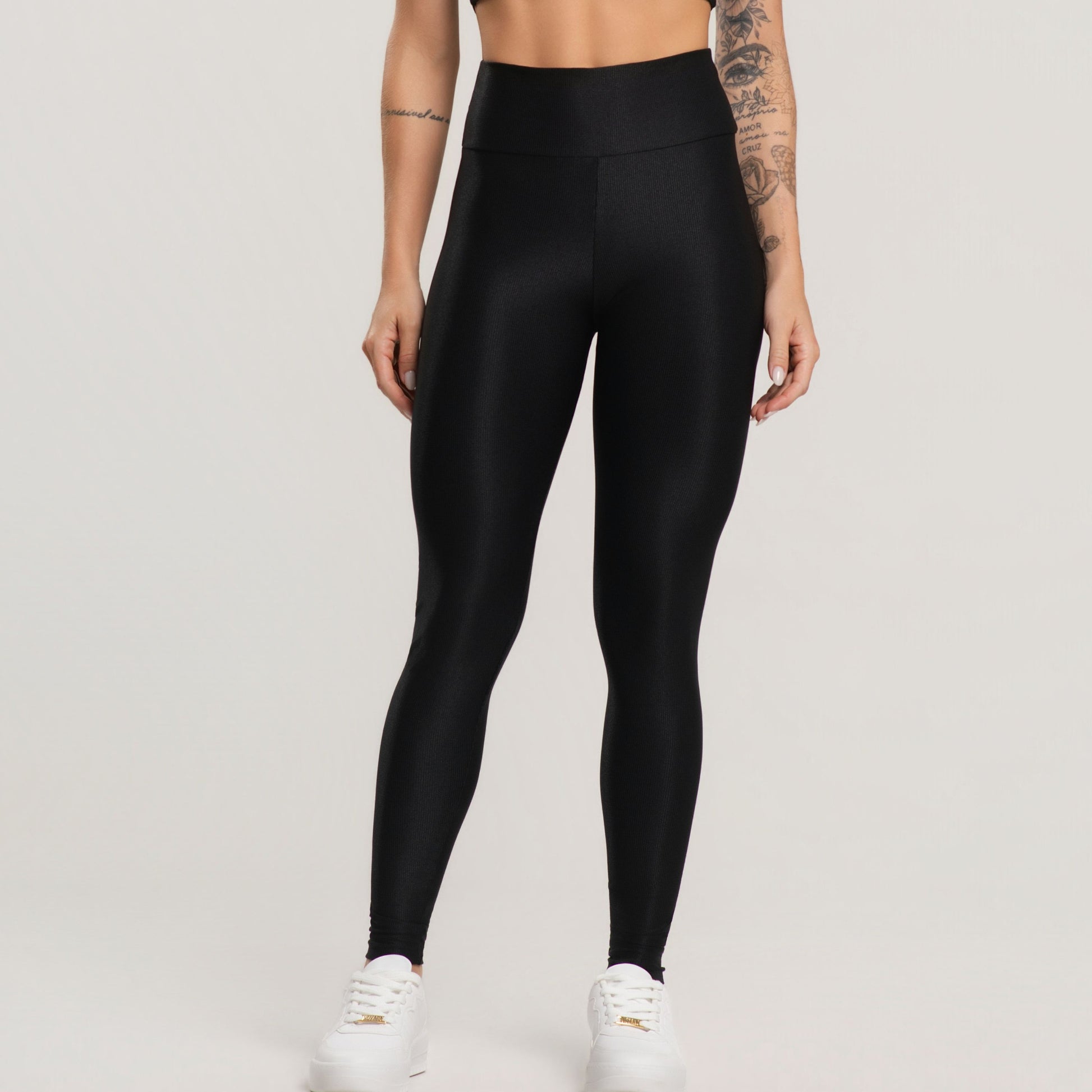 Calça Legging Canelada Active Preto - VEKYO