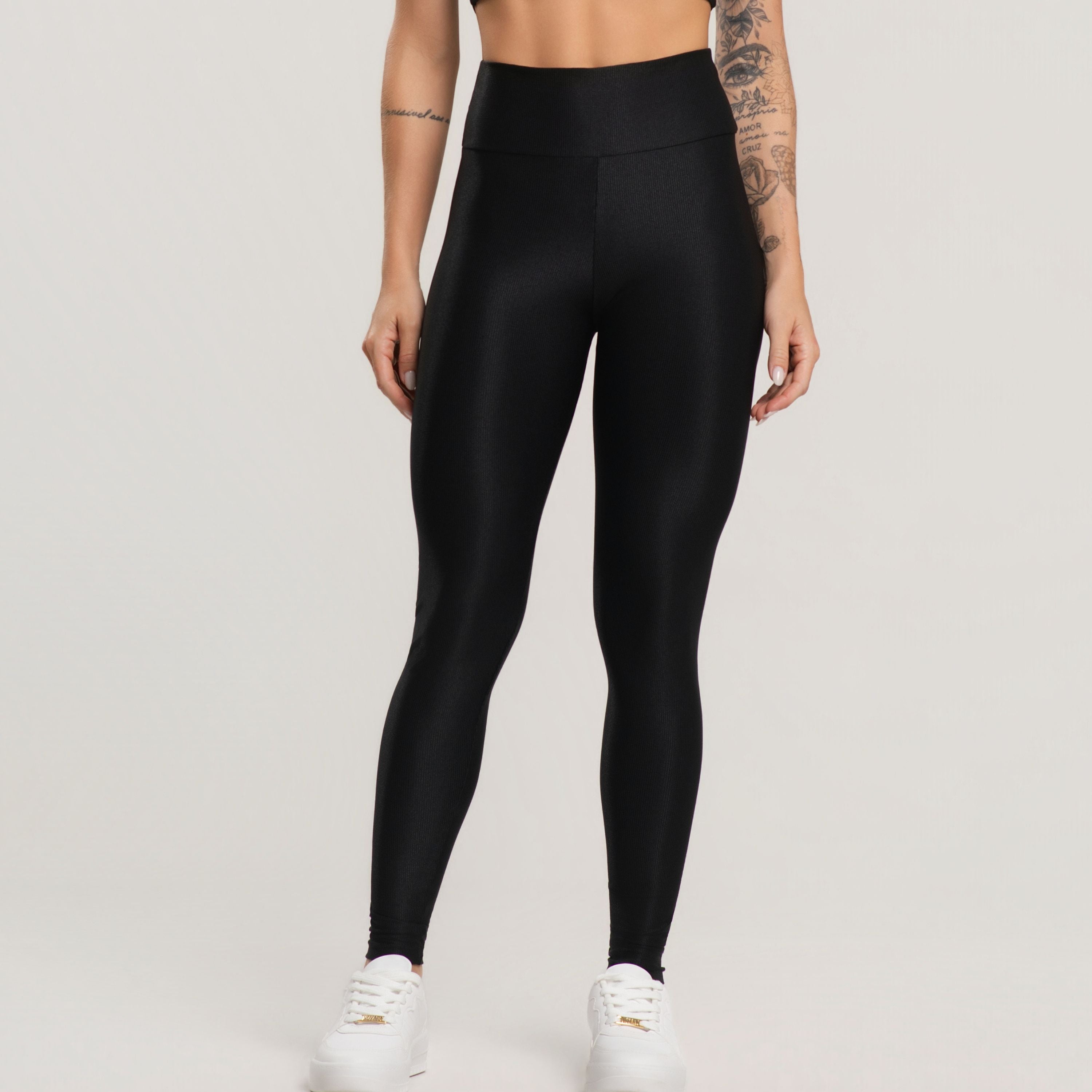 Calça Legging Canelada Active Preto - VEKYO