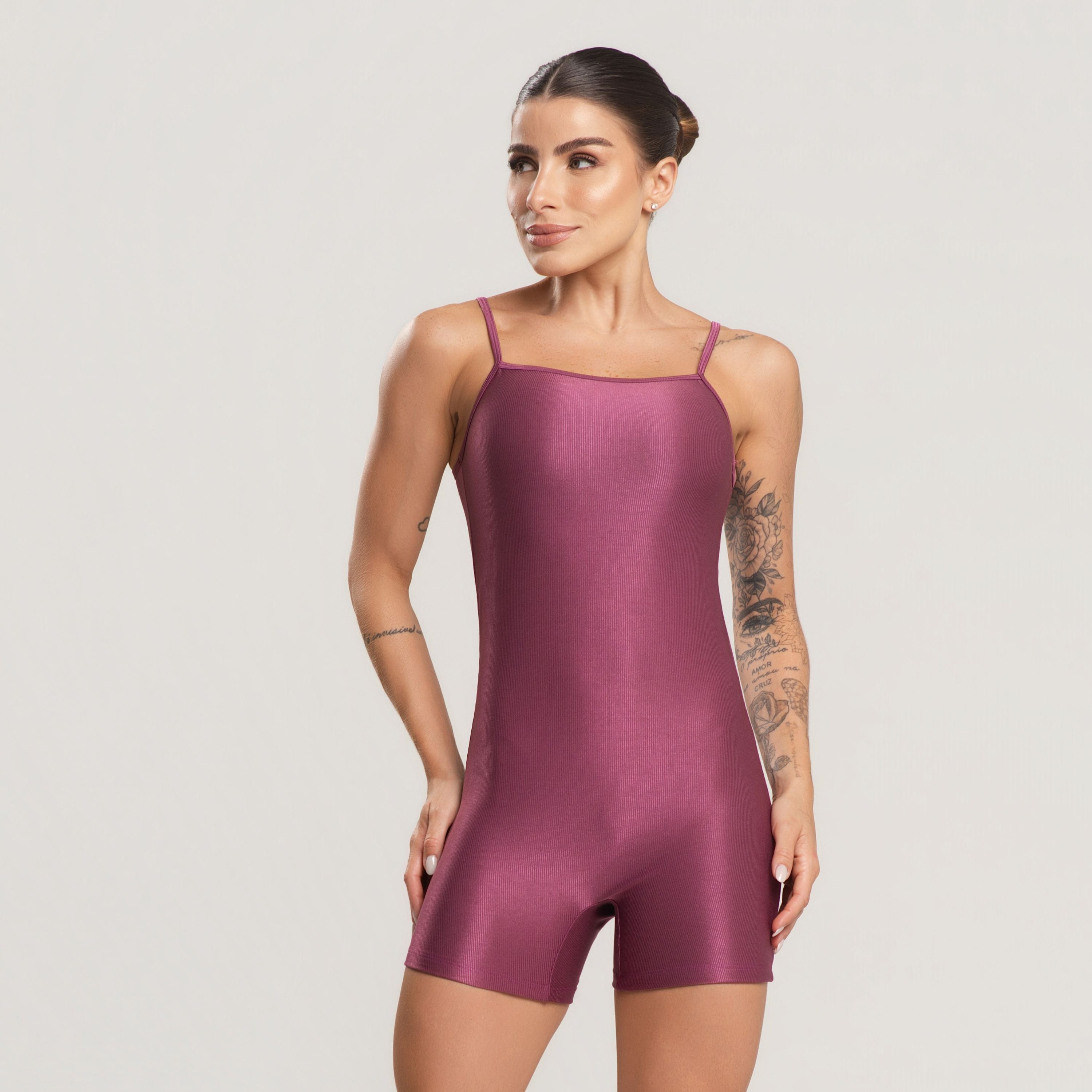 Macaquinho Canelado ACTIVE Roxo - VEKYO