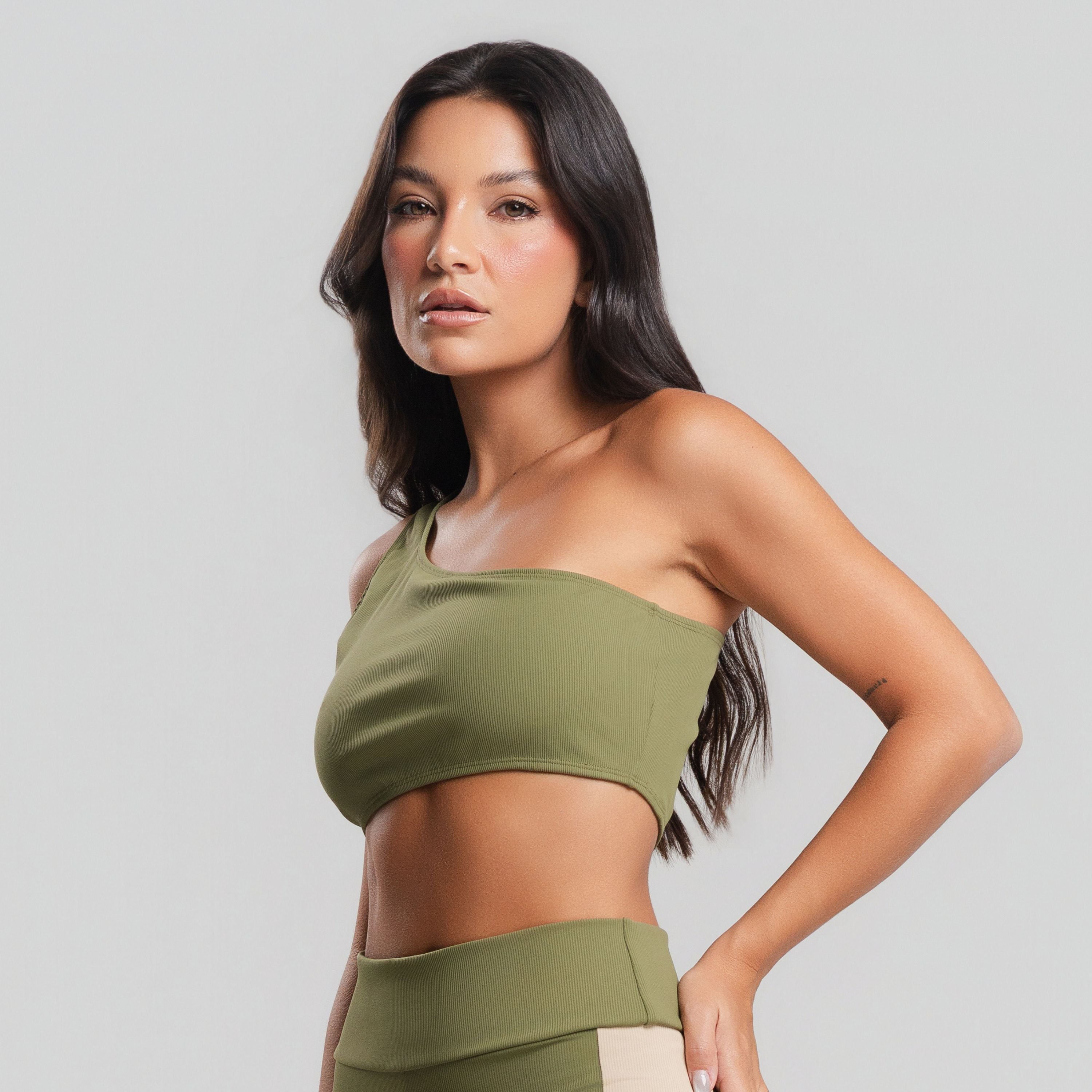 Top Canelado Um Obro Só Verde