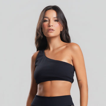 Top Canelado Um Obro Só Preto