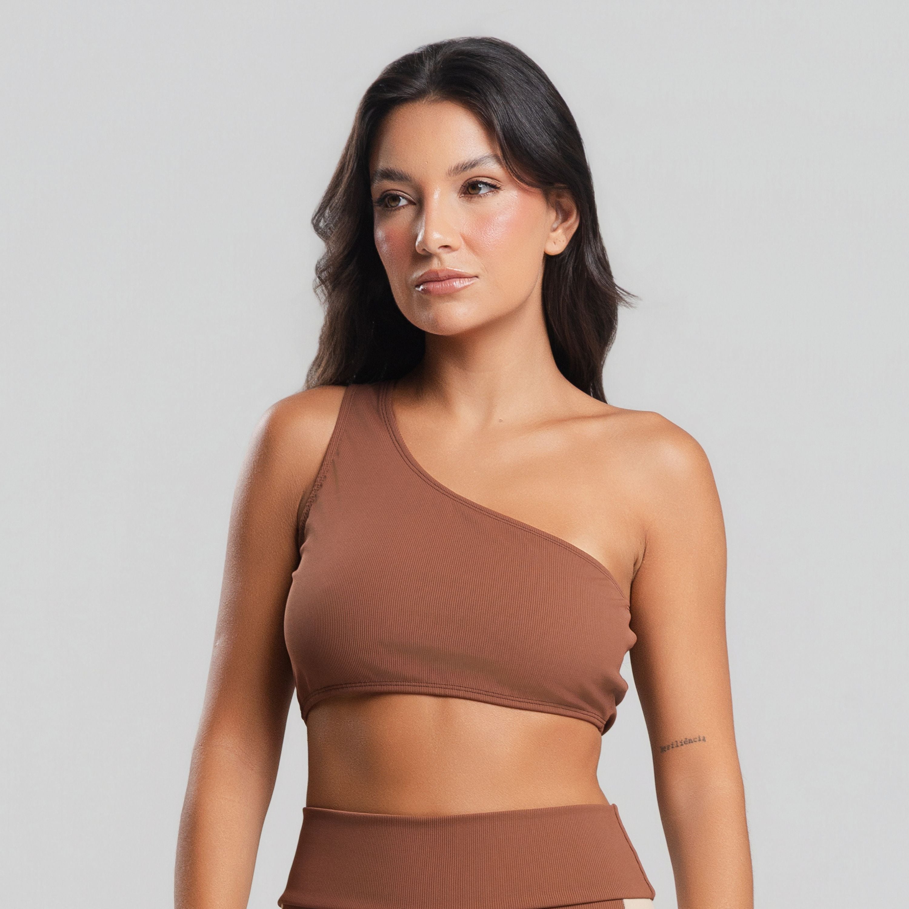 Top Canelado Um Obro Só Marrom