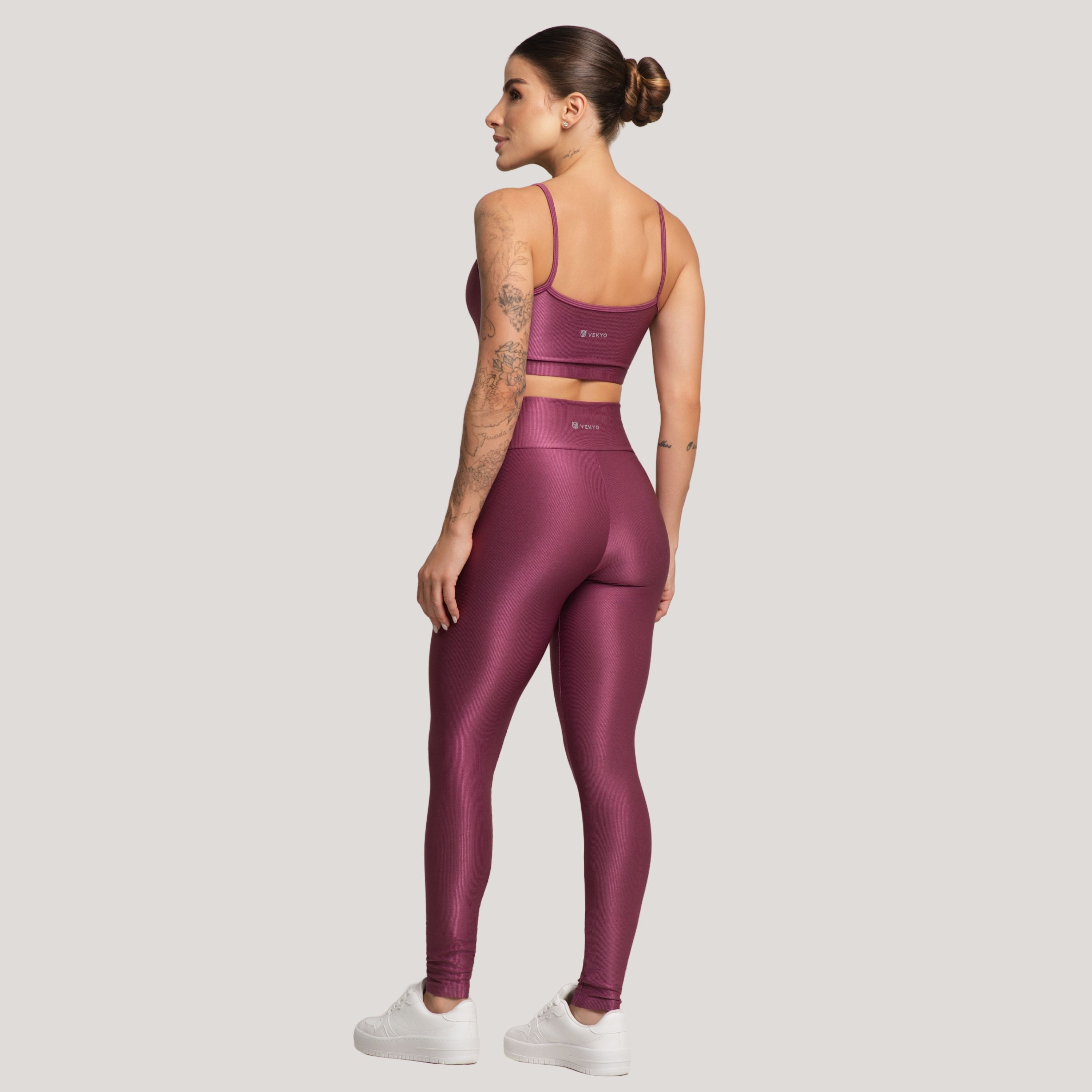 Conjunto Fitness Feminino Canelado ACTIVE Roxo - VEKYO
