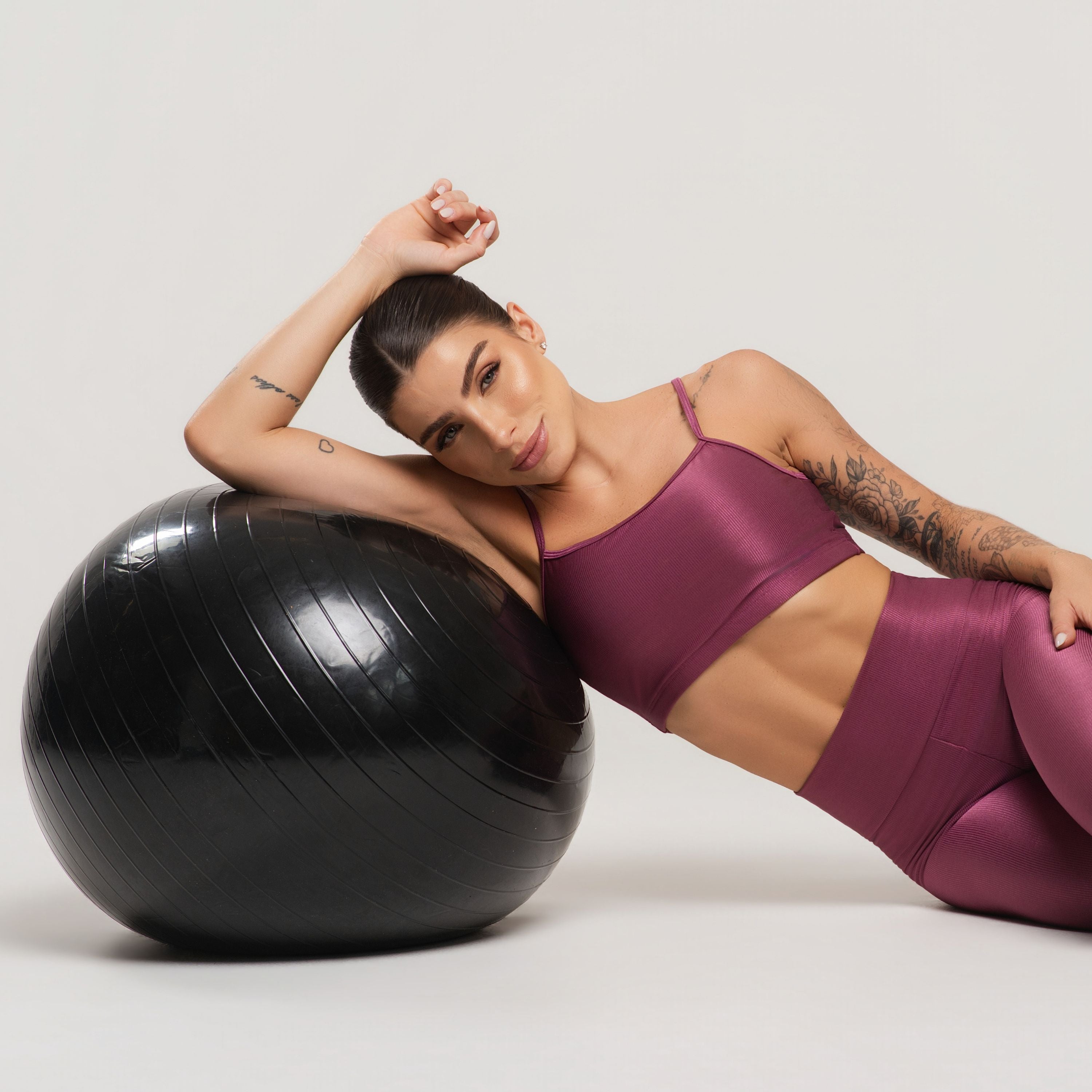 Conjunto Fitness Feminino Canelado ACTIVE Roxo - VEKYO