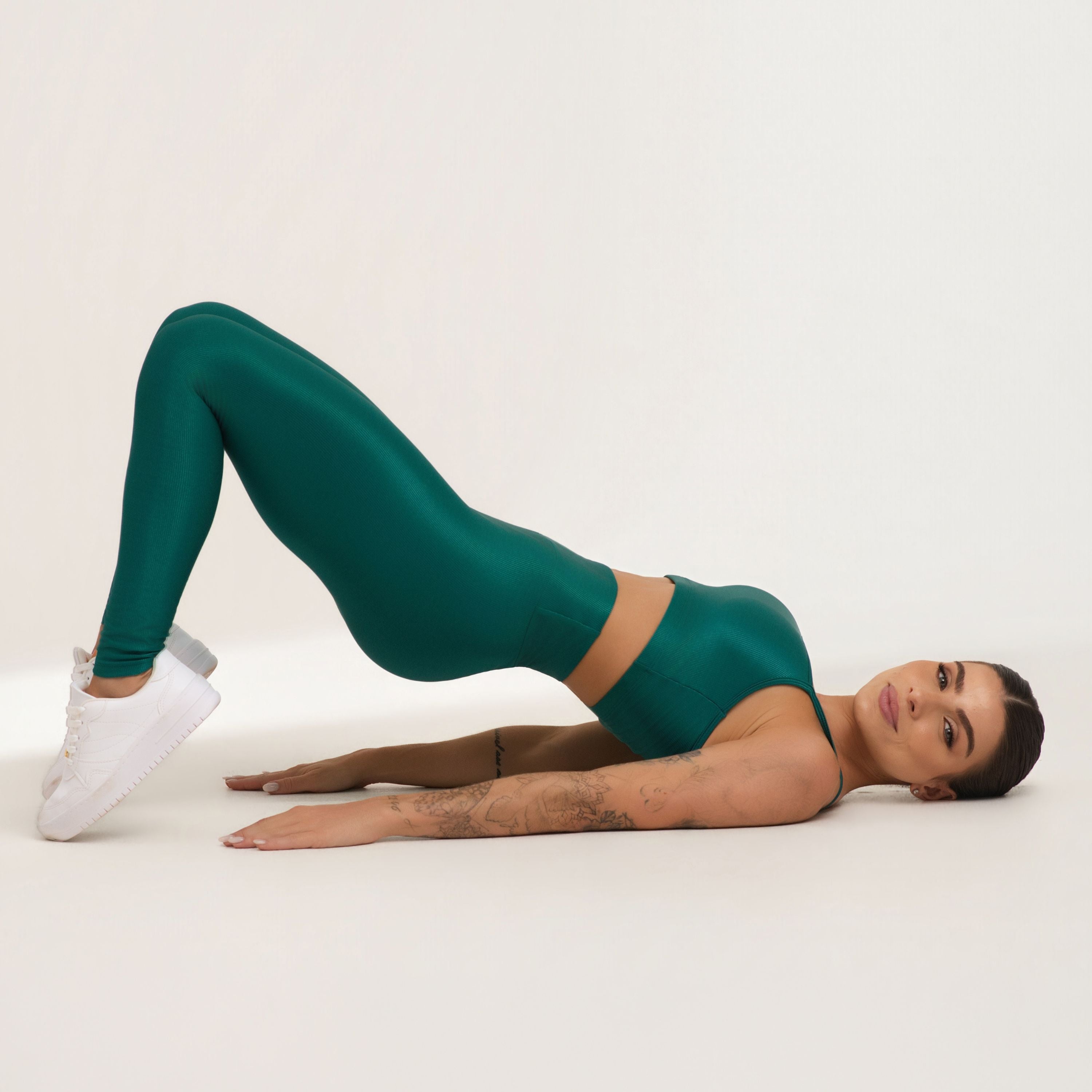 Conjunto Fitness Feminino Canelado ACTIVE Verde - VEKYO
